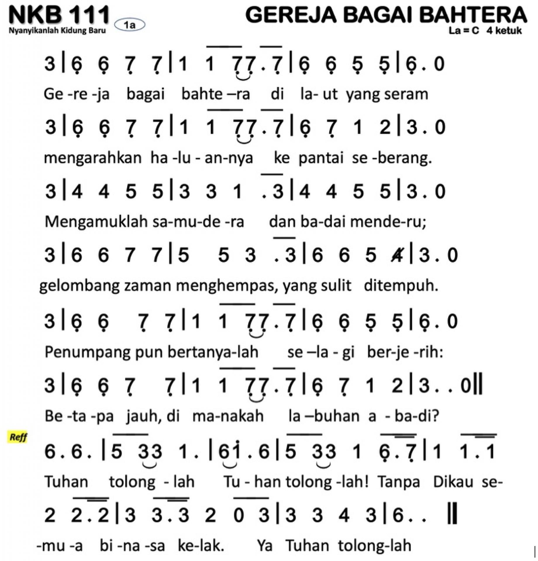 Partitur Polos NKB 111