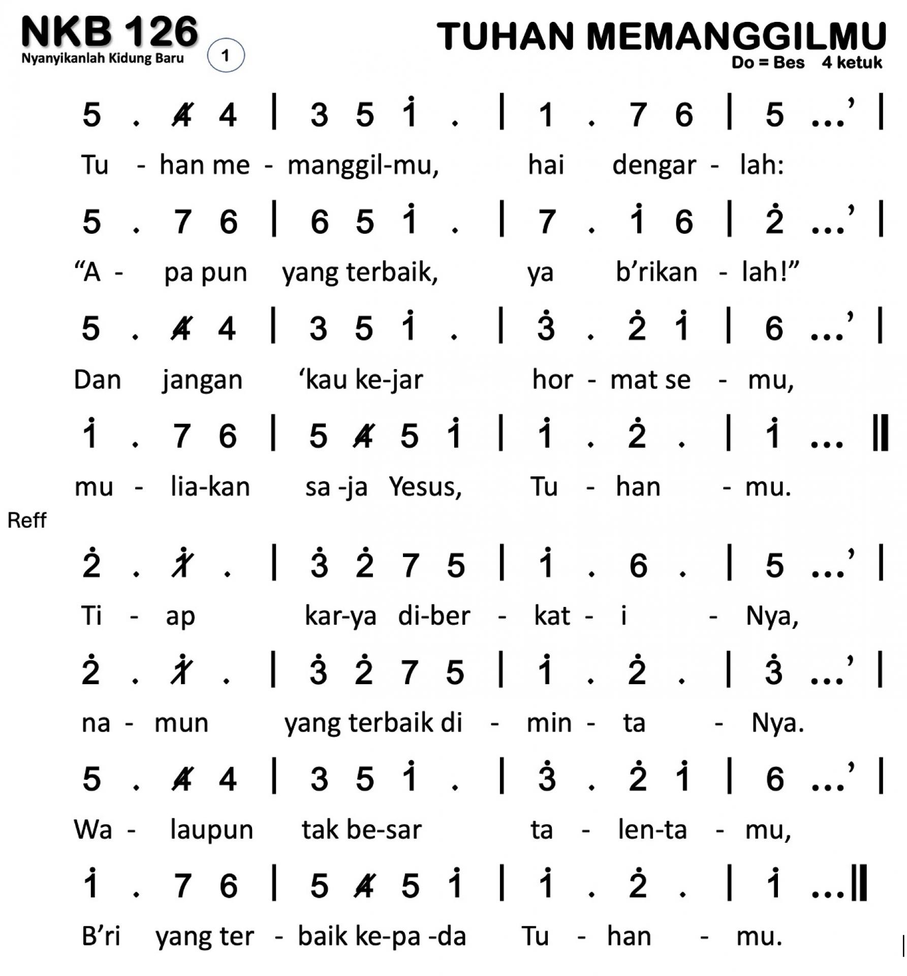 Partitur Polos NKB 126