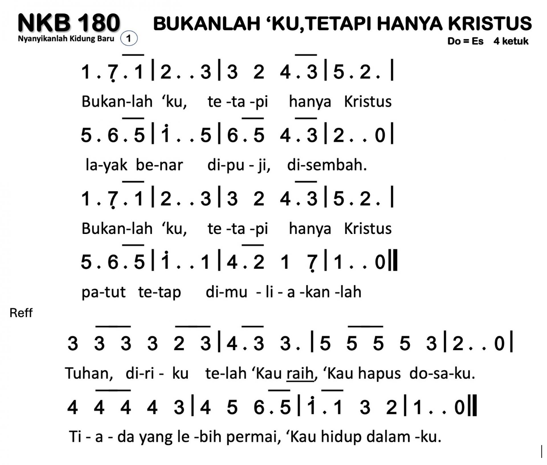 Partitur Polos NKB 180