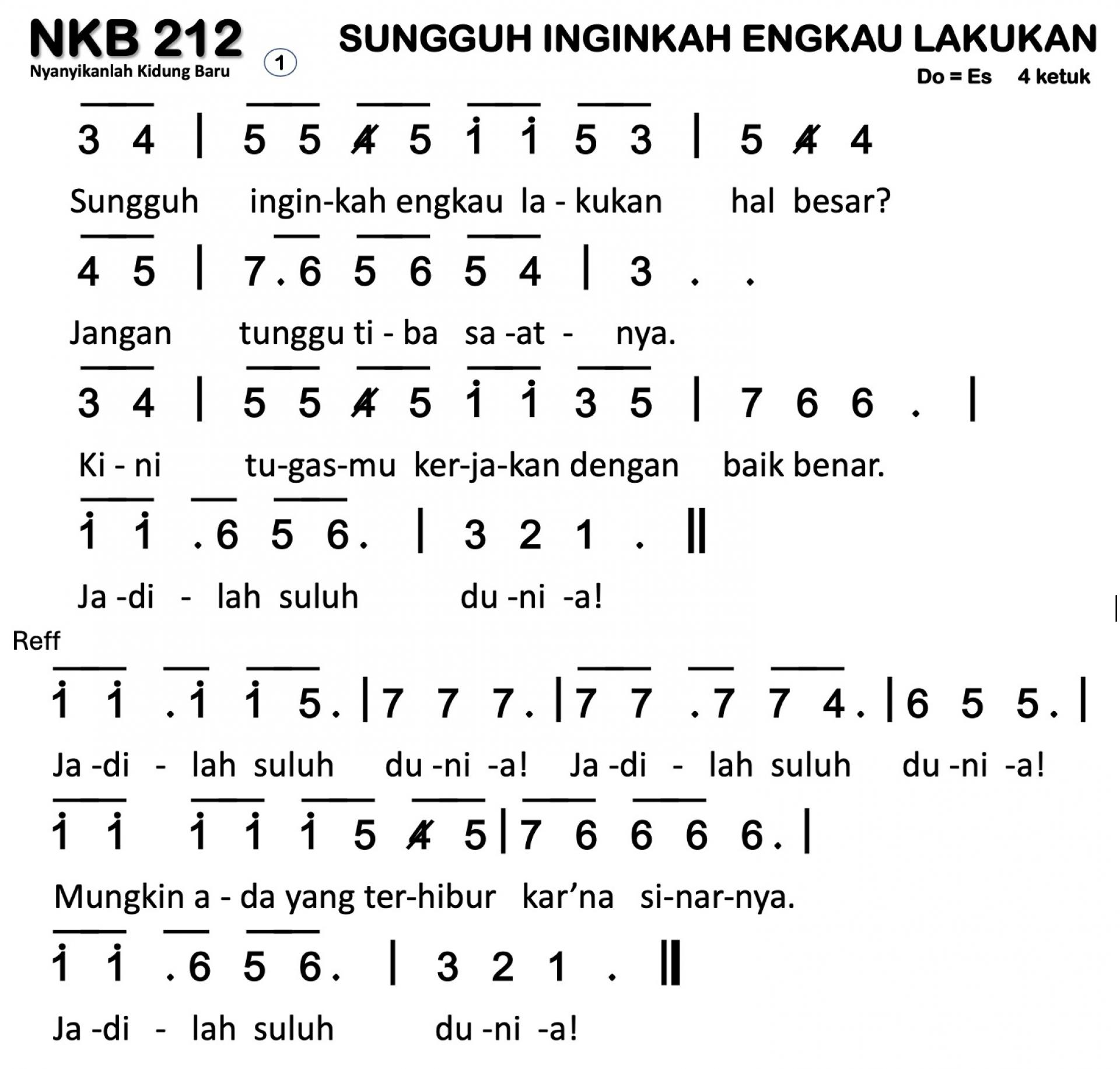 Partitur Polos NKB 212