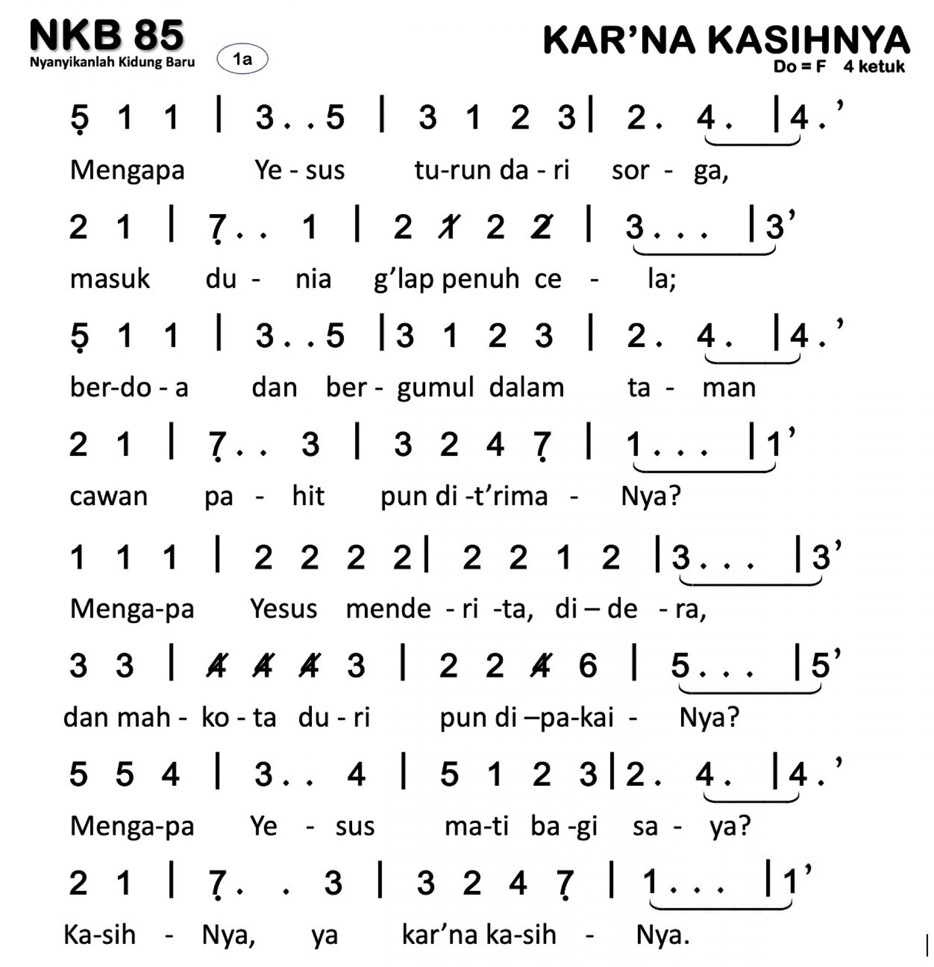 Partitur Polos NKB 85