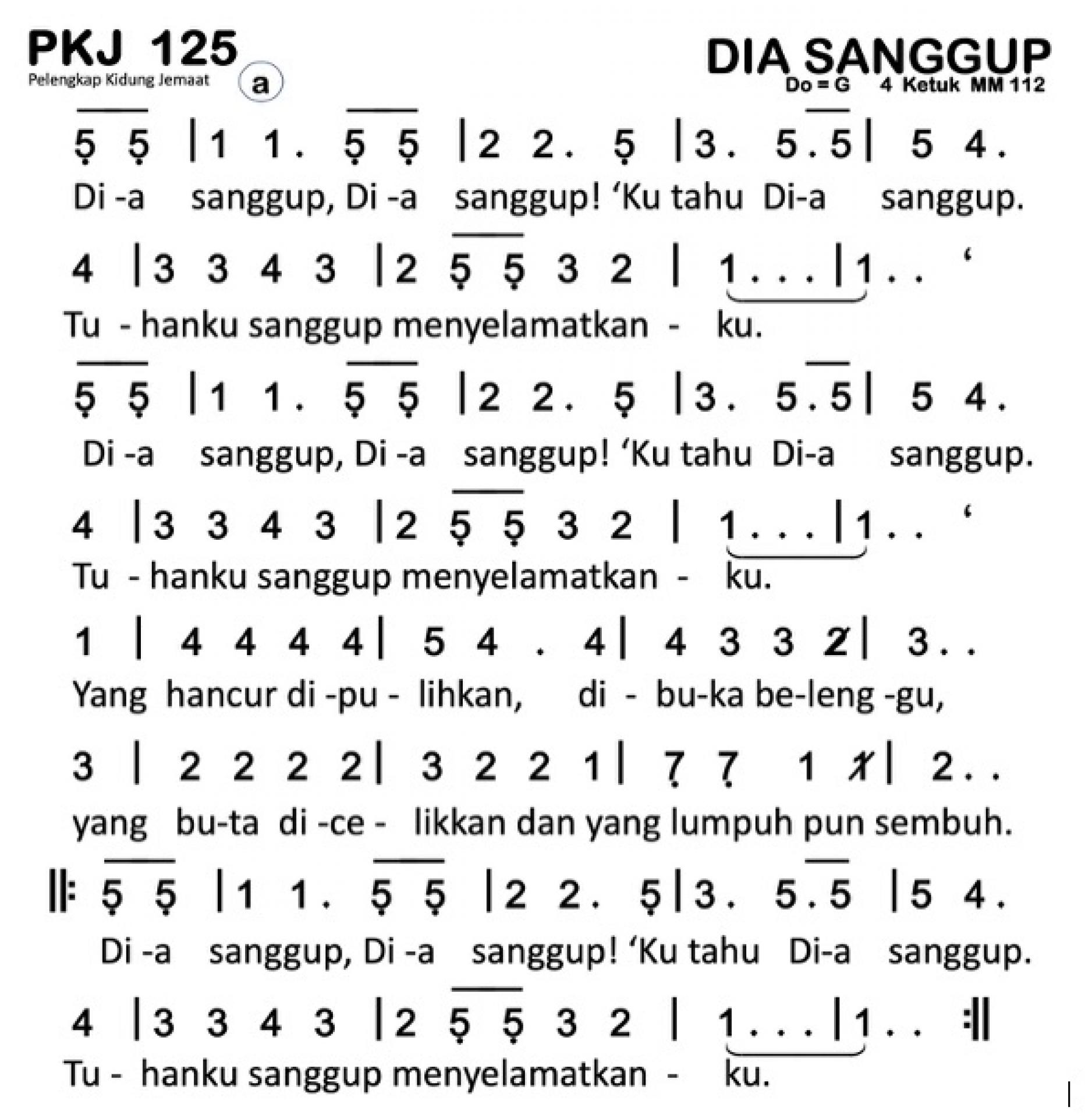 Partitur Polos PKJ 125