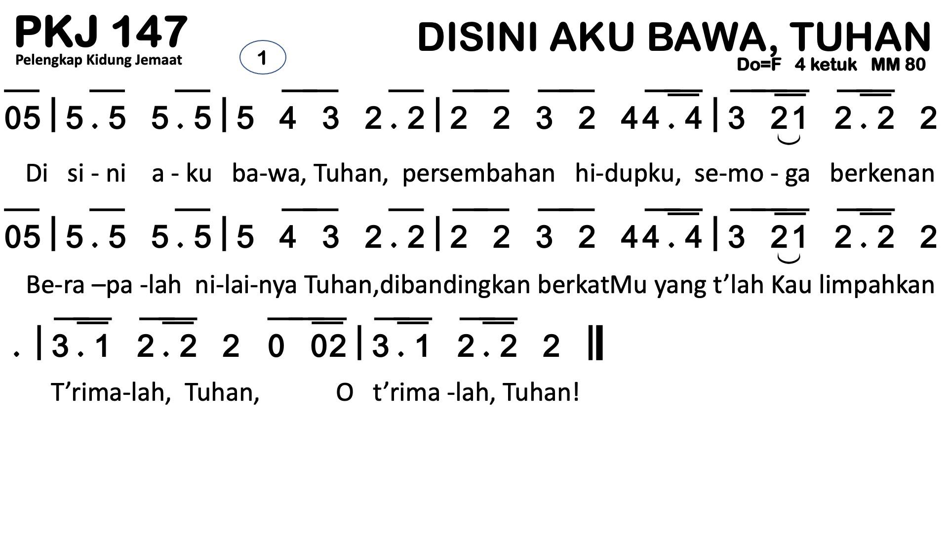Partitur Polos PKJ 147