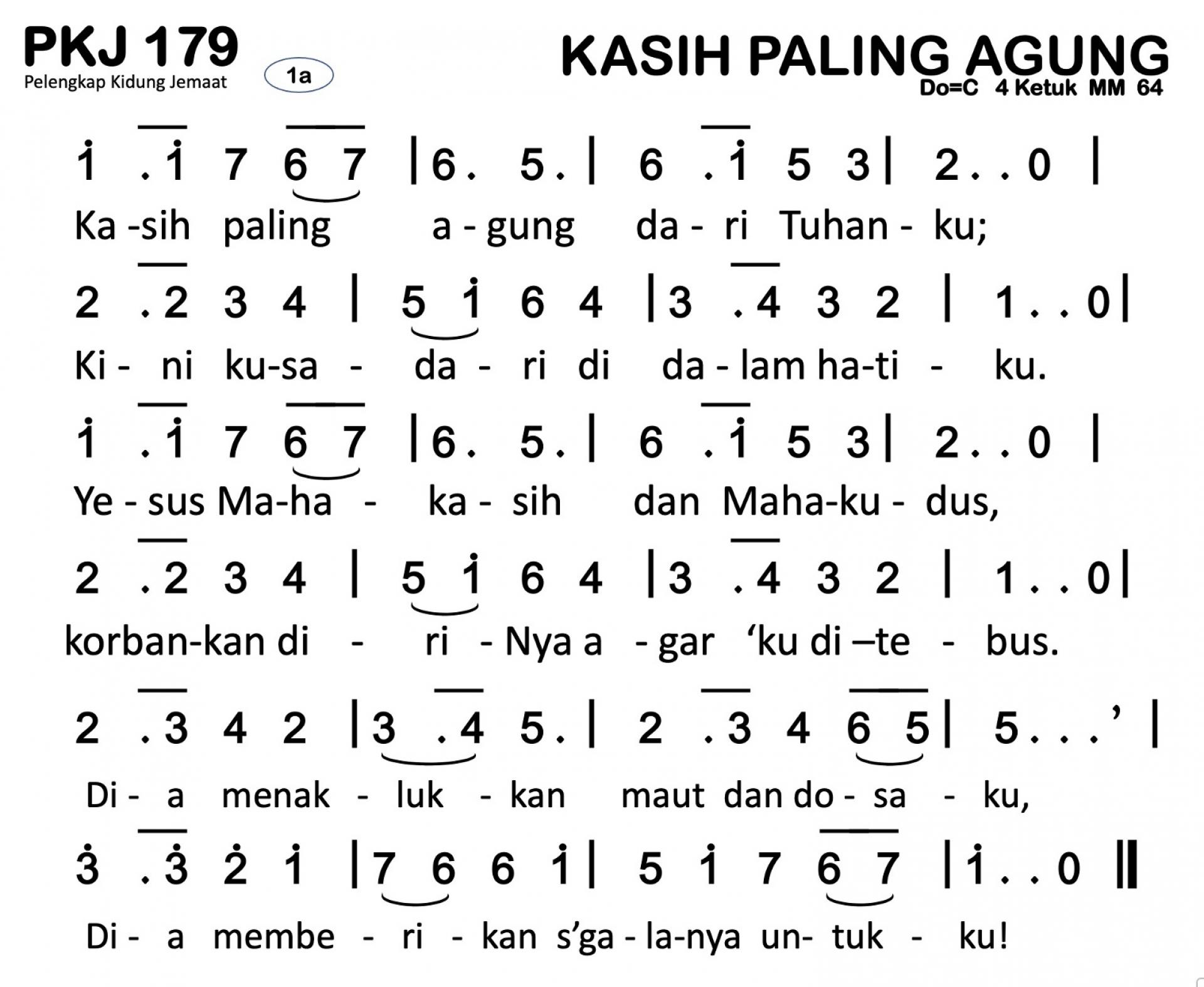 Partitur Polos PKJ 179