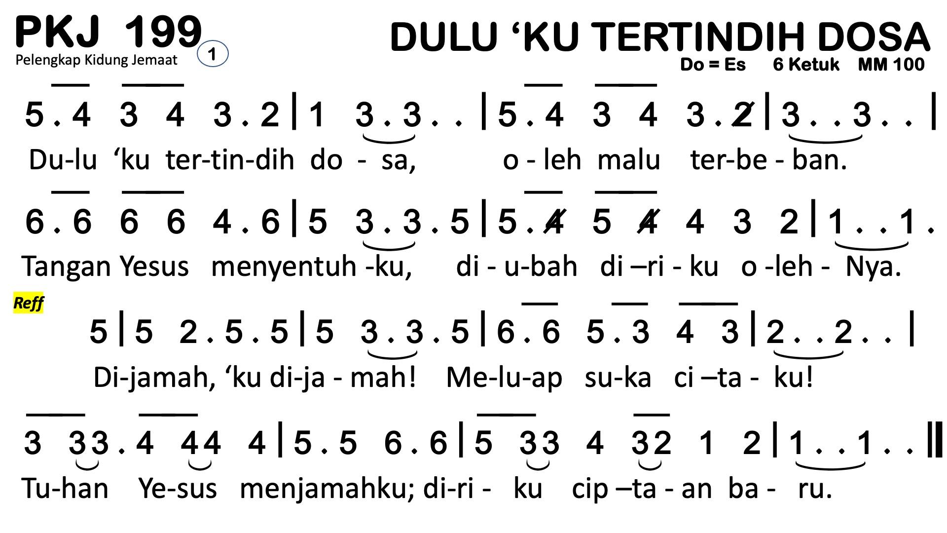 Partitur Polos PKJ 199