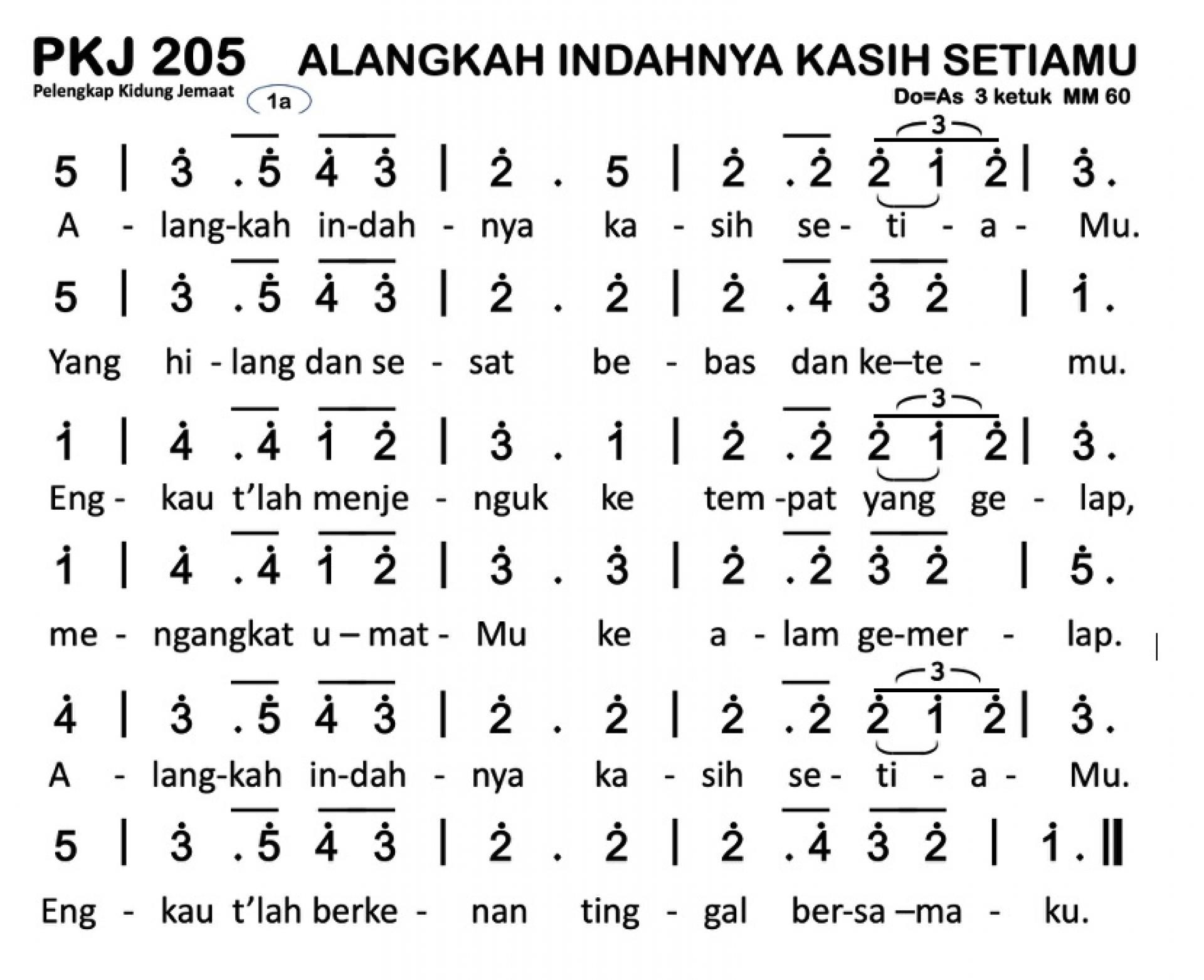 Partitur Polos PKJ 205