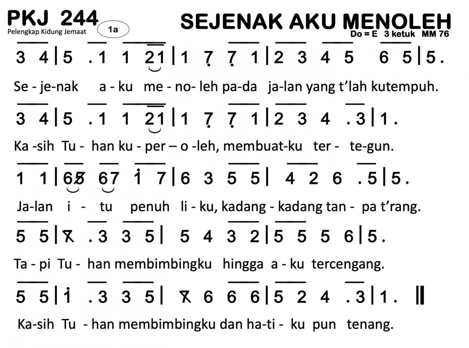 Partitur Polos PKJ 244