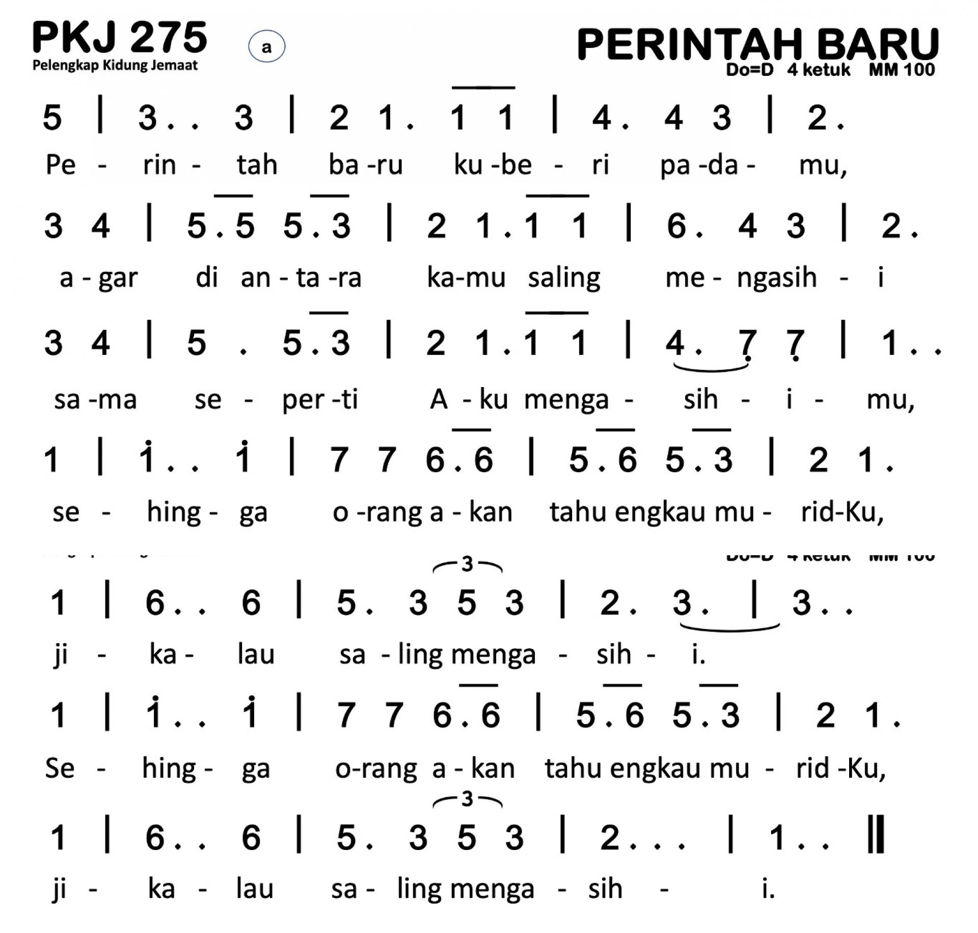 Partitur Polos PKJ 275