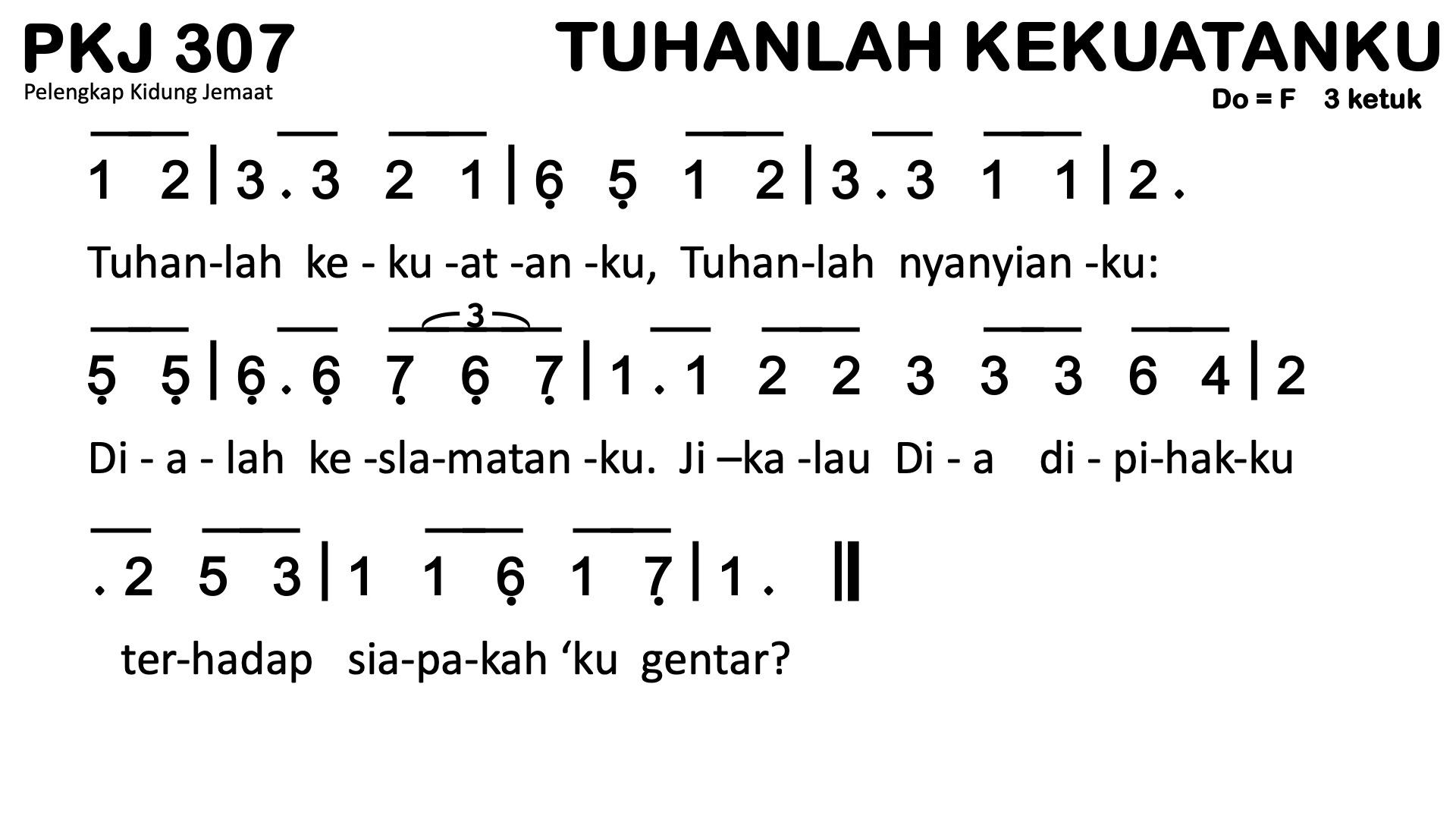 Partitur Polos PKJ 307