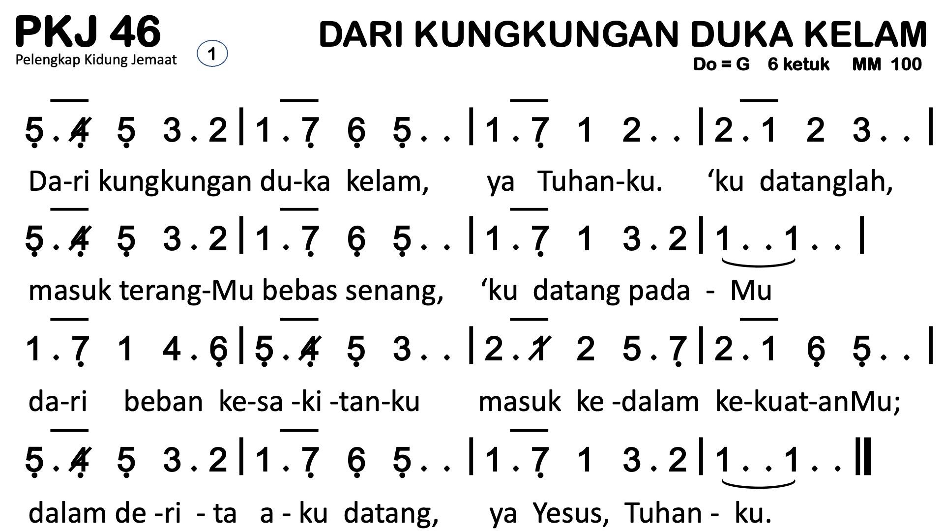 Partitur Polos PKJ 46